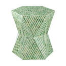 19x19x20" Tapered Green Pedestal Stool by HouseOfZazla