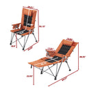 5-Position Adjustable Folding Camping Chair with Footrest by HouseOfZazla