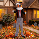 HOMCOM 106" Large Animated Clown Halloween Decorations