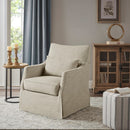 Traditional Design London Skirted Swivel Chair by Unique Piece Furniture