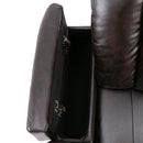 Power Recliner With Storage Arms, Cupholders, Swivel Tray Table And Cell Phone Stand - Brown by HouseOfZazla