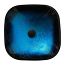 Artistic Vessel Sink With Faucet And Pop Up Drain - Blue