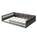 Upholstered Platform Bed With Guardrail And Pillow by HouseOfZazla