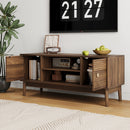 TV Stand, Entertainment Center With Storage, Media Console Table For Living Room - Walnut by HouseOfZazla