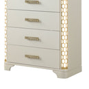 Jasmine - 5 Drawer Chest With Side LED Lightning - Beige