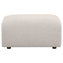 Burnett Chenille Upholstered Ottoman Ivory