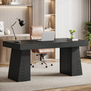 55" Executive Desk, Modern Wood Computer Desk Workstation Desk