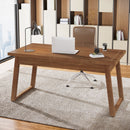 55" Wood Computer Desk, Mid-Century Modern Study Writing Table with Drawer