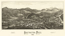 Vintage Map of Huntington, Massachusetts 1886