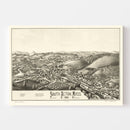Vintage Map of South Acton, Massachusetts 1886