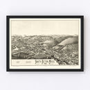 Vintage Map of South Acton, Massachusetts 1886