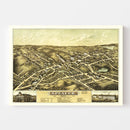 Vintage Map of Spencer, Massachusetts 1877