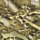 Vintage Map of Spencer, Massachusetts 1877