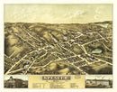 Vintage Map of Spencer, Massachusetts 1877