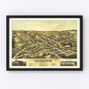 Vintage Map of Spencer, Massachusetts 1877