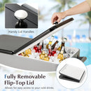 Portable Patio Cooler with Bottom Storage Shelf and Bottle Opener by LJGDeals