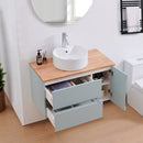 36-Inch Double Drawer + Single Door Wall-Mounted Bathroom Vanity