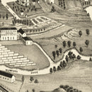 Vintage Map of Uxbridge, Massachusetts 1880