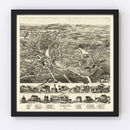 Vintage Map of Uxbridge, Massachusetts 1880