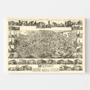 Vintage Map of Milford, Massachusetts 1888