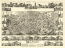 Vintage Map of Milford, Massachusetts 1888