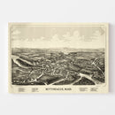 Vintage Map of Mittineague, Massachusetts 1889