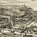 Vintage Map of Mittineague, Massachusetts 1889