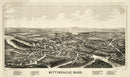 Vintage Map of Mittineague, Massachusetts 1889