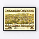 Vintage Map of Highlandville, Massachusetts 1887