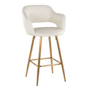 Margarite - Contemporary Fixed Height Counter Stool With Footrest (Set of 2) With Square by HouseOfZazla
