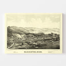 Vintage Map of Blackinton, Massachusetts 1889