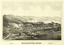 Vintage Map of Blackinton, Massachusetts 1889