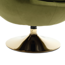 360 Degree Swivel Cuddle Barrel Accent Chairs, Round Armchairs with Wide Upholstered, Fluffy Fabric Chair for Living Room, Bedroom, Office, Waiting Rooms