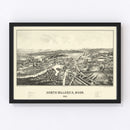 Vintage Map of North Billerica, Massachusetts 1887