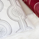 Holiday Throw Pillow With Snowflake Embroidery by Unique Piece Furniture