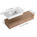 Modern Wall Mounted Bathroom Vanity With Resin Sink And Soft Close Drawer by Unique Piece Furniture