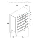 Talia - 8 Drawer Chest - White