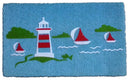 Yatch Light House Flocked Vinyl Coir Doormat
