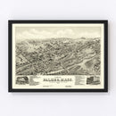 Vintage Map of Palmer, Massachusetts 1879