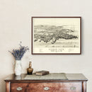 Vintage Map of Pigeon Cove, Massachusetts 1886