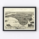 Vintage Map of Onset Bay Grove, Massachusetts 1885
