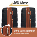 Hardshell Luggage Sets 2 Pieces + Bag Spinner Suitcase With Tsa Lock Lightweight 20" / 24" by HouseOfZazla
