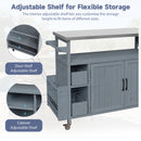 54.33" Farmhouse Rolling Outdoor Kitchen Cart