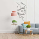 Two Man Face Metal Wall Art