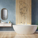 Two Man Face Metal Wall Art