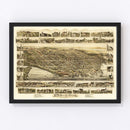 Vintage Map of Bristol, Rhode Island 1891