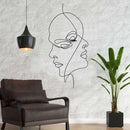 Woman and Man Face Abstract Metal Wall Art