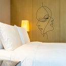 Woman and Man Face Abstract Metal Wall Art