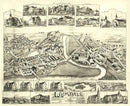 Vintage Map of Lonsdale, Rhode Island 1888