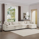 Modern Oversized Modular Cushion Sofa With Ottoman, Low Back, Deep Seating Sofa Set by Unique Piece Furniture